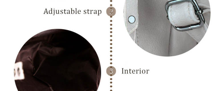 Guapabien Casual PU Leather Decorated Strap Cross-body Bag Preppy Style Backpack