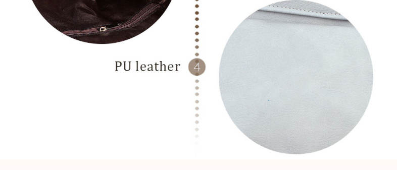 Guapabien Casual PU Leather Decorated Strap Cross-body Bag Preppy Style Backpack