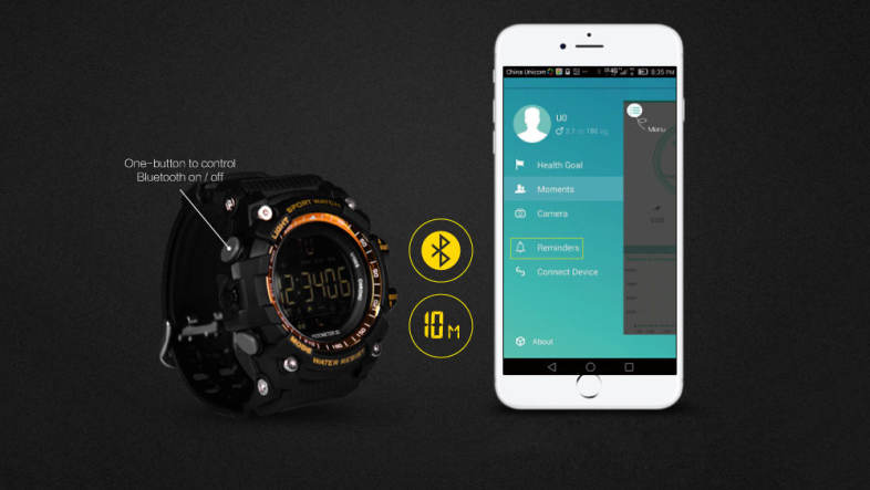 AIWATCH XWATCH Sport Smart Watch Pedometer Stopwatch Call Message Reminder