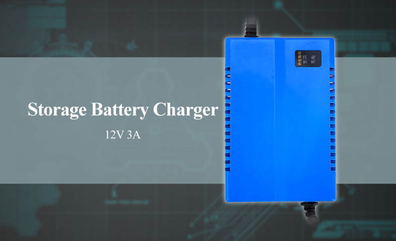 Fast Charging 12V 3A Lead-acid Storage Battery Charger Ternary Form EU Plug