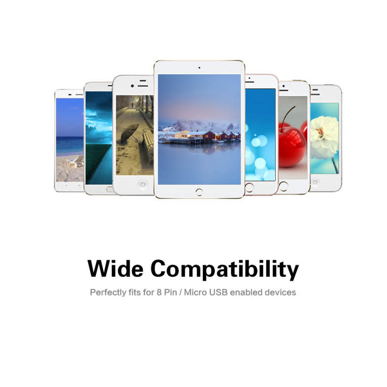 Baseus Rapid Series 2 in 1 Micro USB   8 Pin Connector 3A Fast Charging Data Transfer Cable 1.2M
