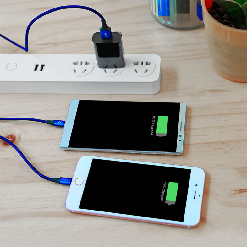 Baseus Rapid Series 2 in 1 Micro USB   8 Pin Connector 3A Fast Charging Data Transfer Cable 1.2M