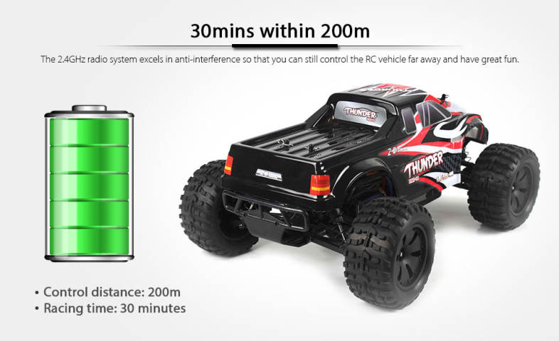 ZD Racing 10427 - S 1:10 Big Foot RC Truck RTR 2.4GHz 4WD / Splashproof 45A ESC / 3.5kg High-torque Servo