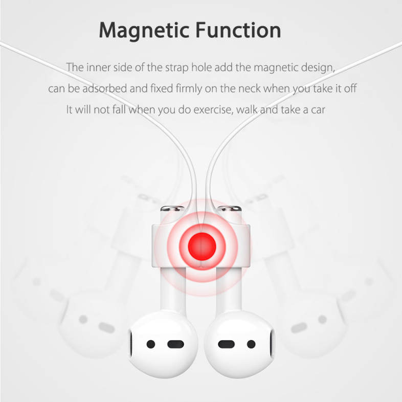 Baseus Earphone Strap Magnetic Adsorption Anti-lost Wire Rope Connector Silicone Accessory for AirPods