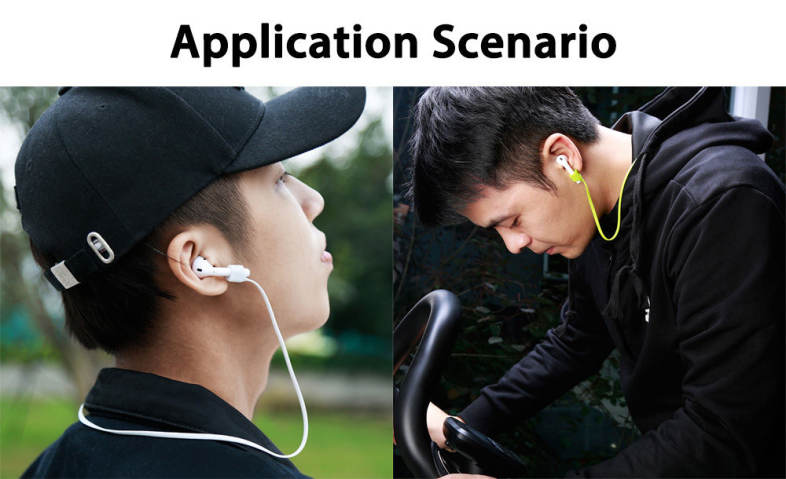 Baseus Earphone Strap Magnetic Adsorption Anti-lost Wire Rope Connector Silicone Accessory for AirPods