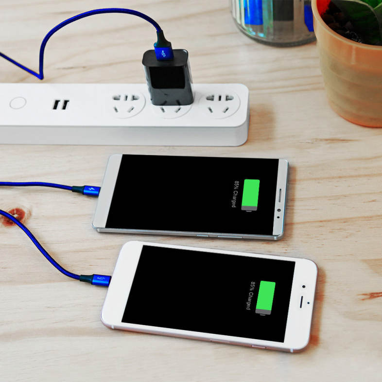 Baseus Rapid Series 3 in 1 Micro USB   Dual 8 Pin Connector 3A Fast Charging Data Transfer Cable 1.2M