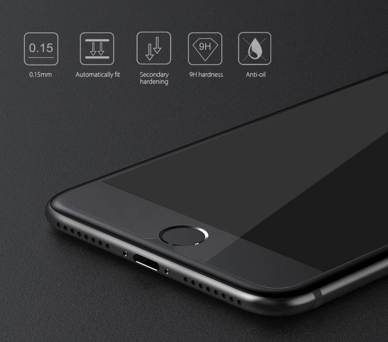 Baseus Tempered Glass Not Full Screen Secondary Hardening Protective Film for iPhone 7 Plus 5.5 inch 0.15mm