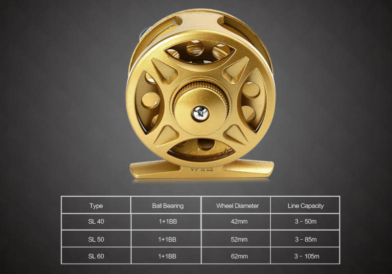 LIE YU WANG 1   1BB Fly Fish Reel Wheel for Ice Flying Raft Fishing