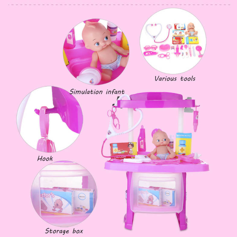 ranxian Child Luxury Simulation Doctor Tools Kit Pretend Play Toy Birthday Present