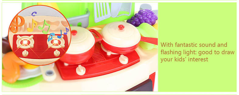 ranxian Child Luxury Simulation Kitchen Tools Kit Pretend Play Toy Birthday Present