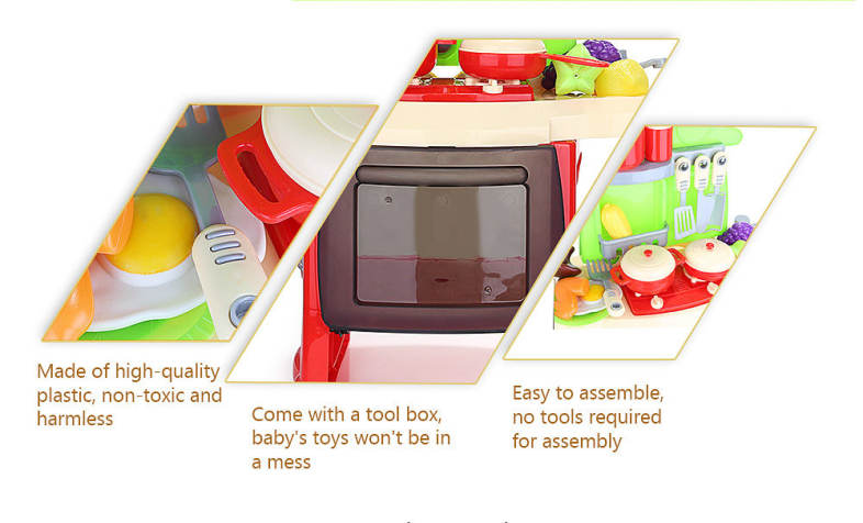 ranxian Child Luxury Simulation Kitchen Tools Kit Pretend Play Toy Birthday Present