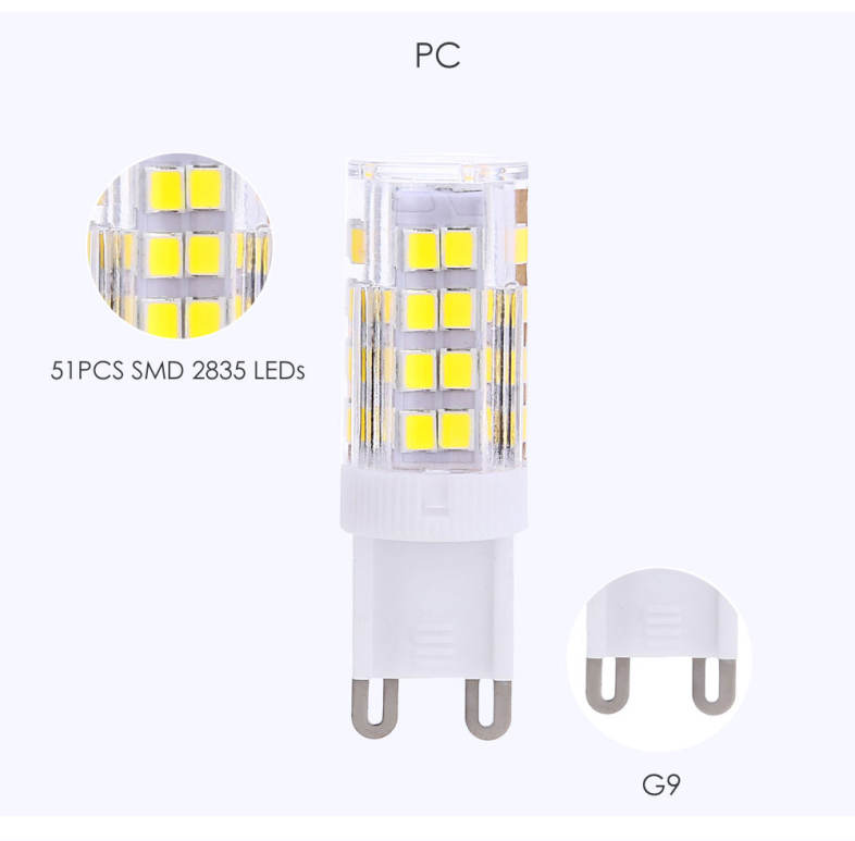 Lightme 10PCS G9 AC 110V 3W SMD 2835 LED Bulb Light Energy Saving Lamp with 51 LEDs