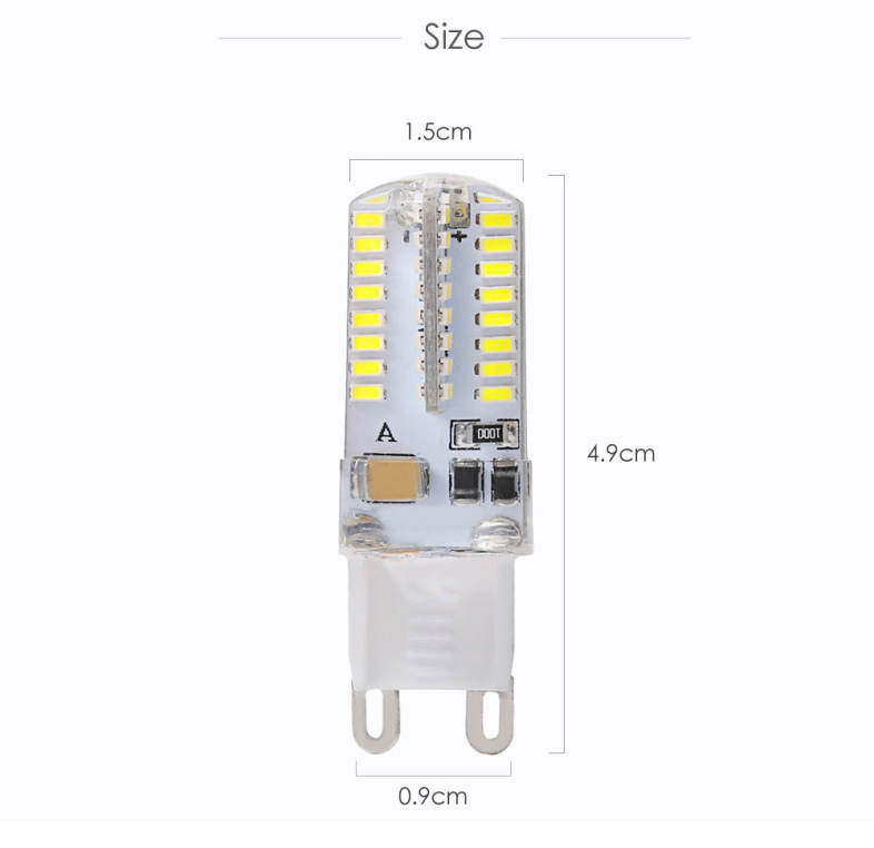 Lightme 4PCS G9 AC 110V 3W SMD 3014 LED Bulb Light Energy Saving Lamp with 64 LEDs