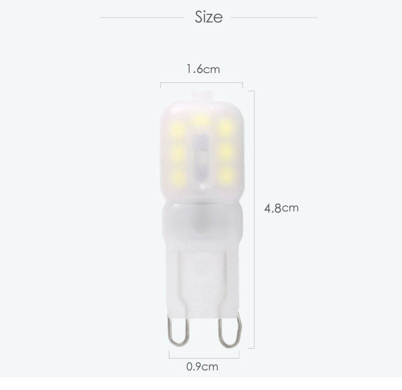 Lightme 10PCS G9 AC 110V 2.5W SMD 2835 LED Bulb Light Energy Saving Lamp with 14 LEDs