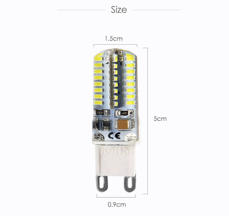 Lightme 5PCS G9 AC 110V 6W SMD 3014 LED Bulb Light Energy Saving Lamp with 64 LEDs