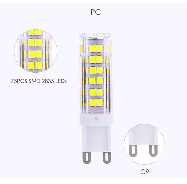 Lightme 10PCS G9 AC 110V 3W SMD 2835 LED Bulb Light Energy Saving Lamp with 75 LEDs