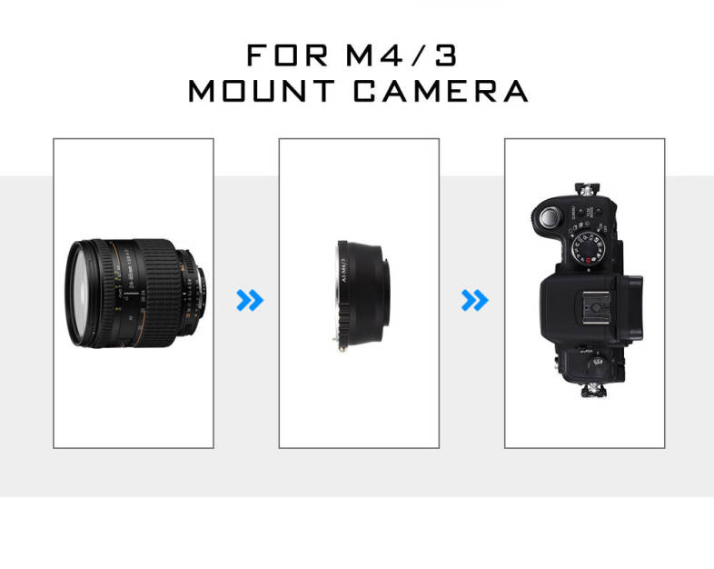 Electric Aperture Control Lens Adapter for Nikon AI / F Lens to Micro 4/3 Camera