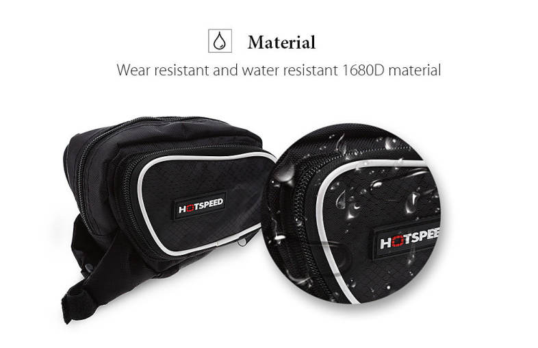 HOTSPEED Outdoor Large Capacity Bicycle Frame Tube  Bike Bag