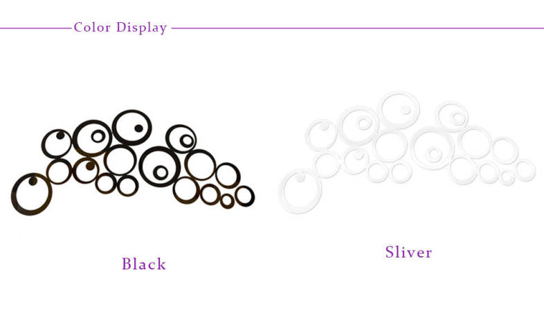 Fashionable Personality 3D Crystal Circle Mirror Wall Stickers Decor DIY Gift