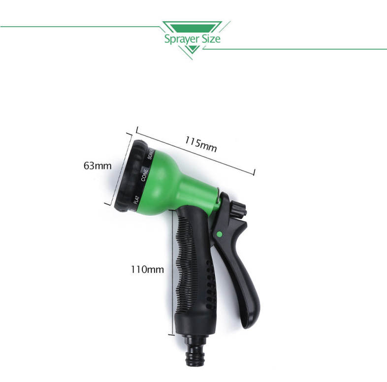 TALL TOP Expandable Garden Magic Hose Water Pipe with 8 Modes Spray Gun
