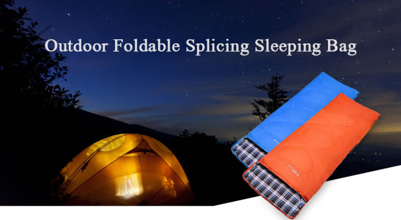 FLYTOP Envelope Hooded Outdoor Camping Water Resistant Thermal Thick Sleeping Bag