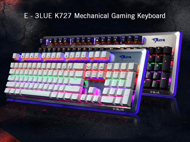 E - 3LUE K727 Gaming Mechanical Keyboard Wired with Colorful Backlight Full N-key Rollover