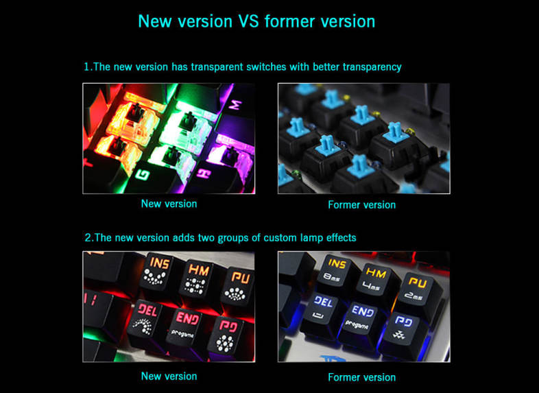 E - 3LUE K727 Gaming Mechanical Keyboard Wired with Colorful Backlight Full N-key Rollover