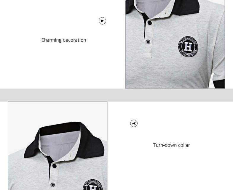 Half Button Patch Design Polo Shirt