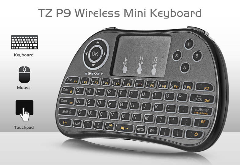 TZ P9 Wireless Mini Keyboard Mouse Touchpad Combo