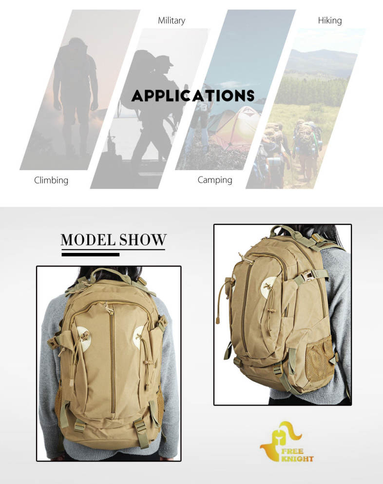 Free Knight Outdoor Military Bag Rucksack Backpack for Camping Trekking Hiking