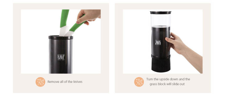 xyj Grass Universal Knife Holder Kitchen Stand with Black Insert