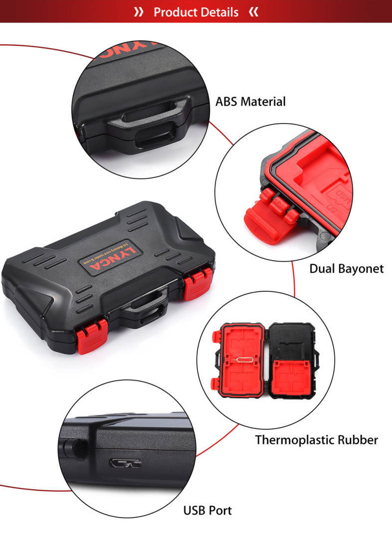 LYNCA Multifunction USB3.0 5Gbps Card Reader Case