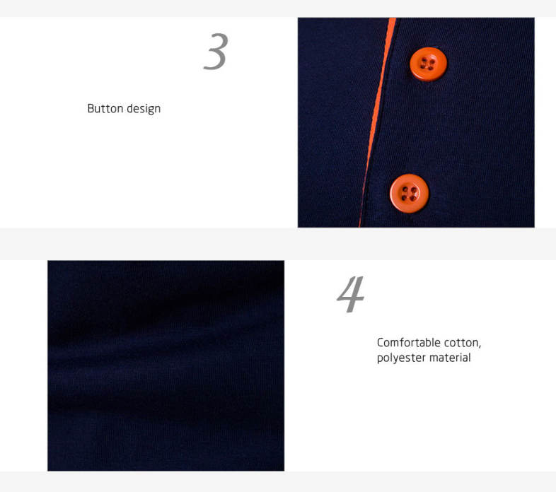 Turndown Collar Panel Design Polo T-Shirt