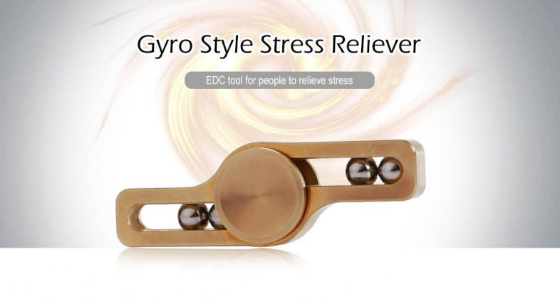 Copper Gyro Style Stress Reliever Pressure Reducing Toy for Office Worker
