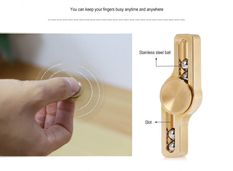 Copper Gyro Style Stress Reliever Pressure Reducing Toy for Office Worker