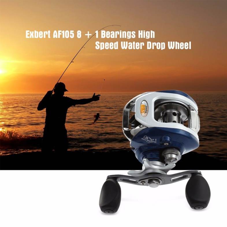 Exbert AF105 8   1 Bearings High Speed Bait Casting Water Drop Wheel