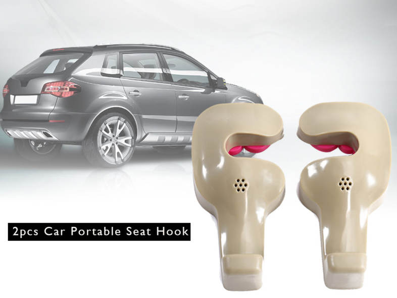 2pcs Car Fastener Clip Portable Seat Hook Bag Hanger Holder Organizer