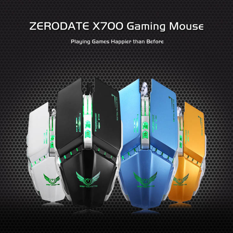 ZERODATE X700 Wired Gaming Mouse with LED Light 3200DPI