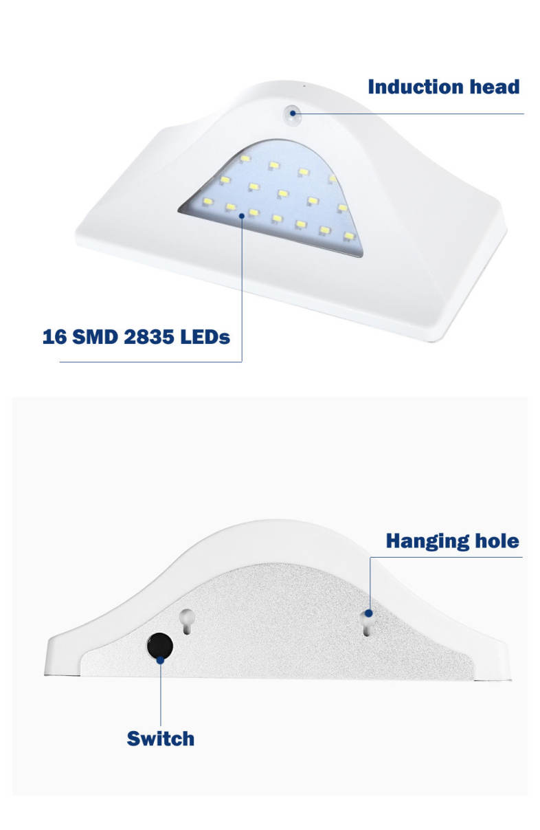 16 LEDs Solar Powered Motion Sensor Light Wall Lamp