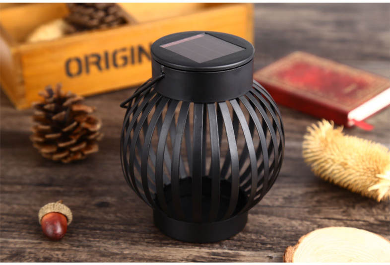 Circular Solar Powered LED Night Light Emergency Waterproof Pumpkin Lamp Camping Lantern