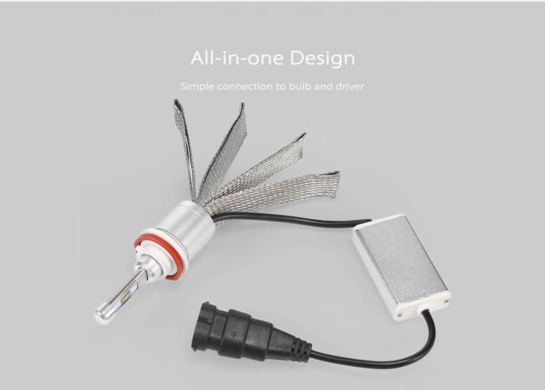 TIROL T23903 H11 40W 4800LM Pair of Car LED Headlight Auto Front Lamp 6000K Car Lighting