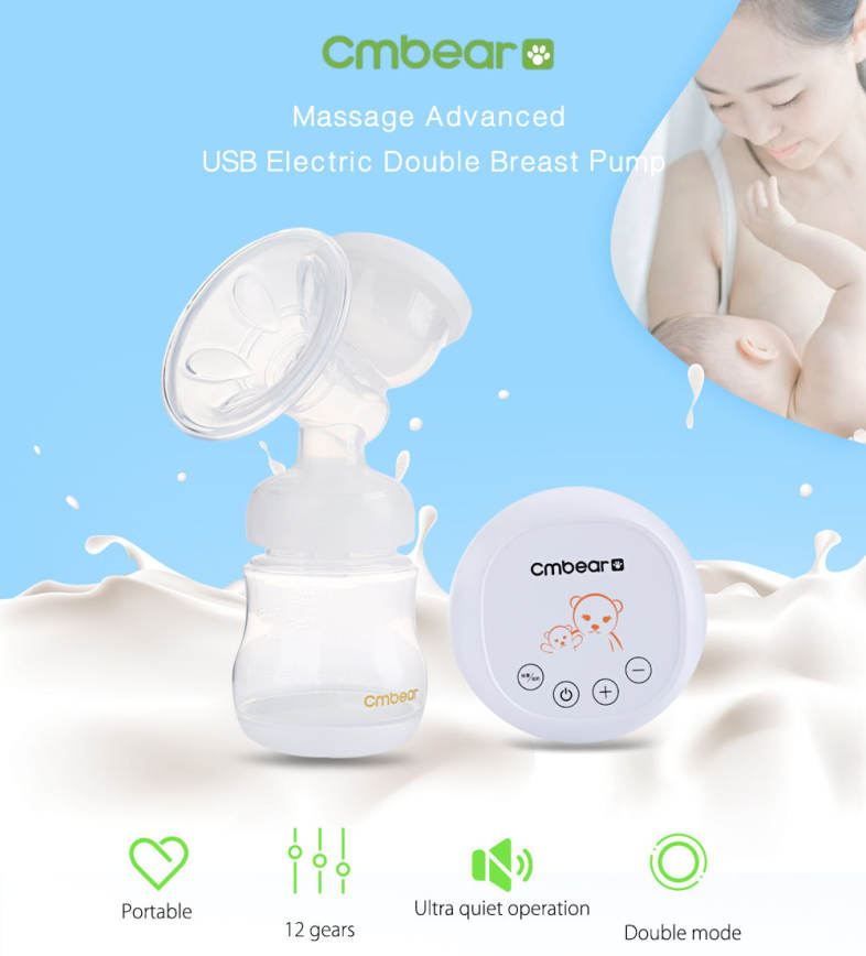 Cmbear Portable Quiet Operation Massage Advanced Electric Breast Pump