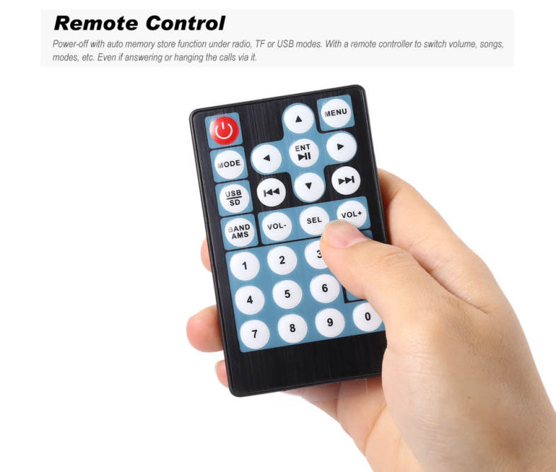 Rectangle 7010B 7 inch Bluetooth FM Radio Car MP5 Player with Remote Controller