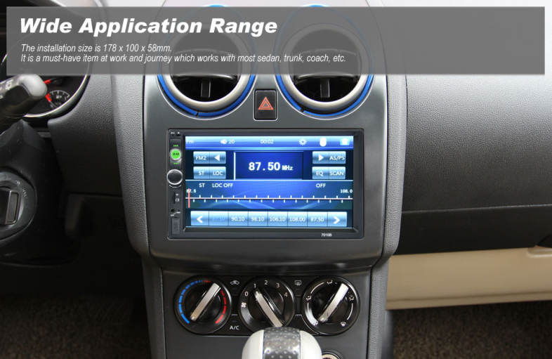 Rectangle 7010B 7 inch Bluetooth FM Radio Car MP5 Player with Remote Controller