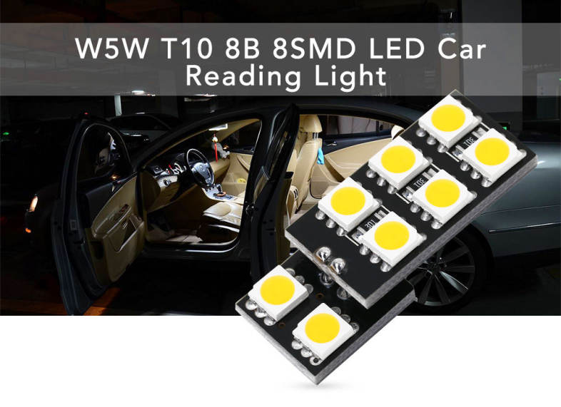 SCOE T10 8B 8SMD Car LED Light Energy-saving Reading Lamp