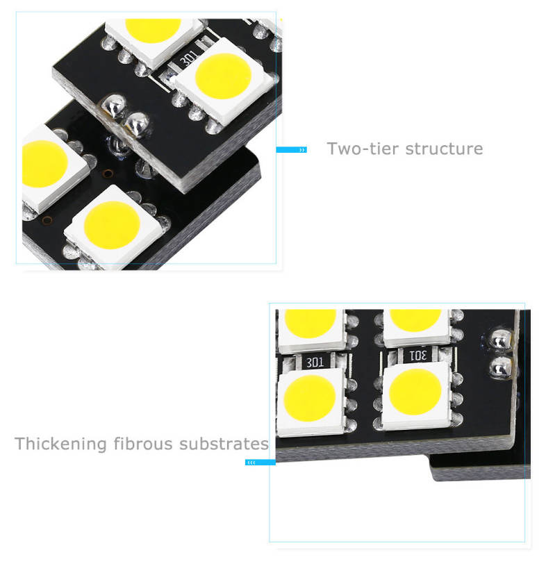 SCOE T10 8B 8SMD Car LED Light Energy-saving Reading Lamp