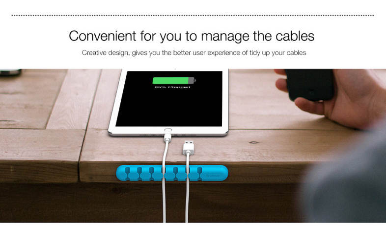 ORICO CBS7 Desktop Cable Storage Management Silicon Charger Wire Organizer Holder Clip