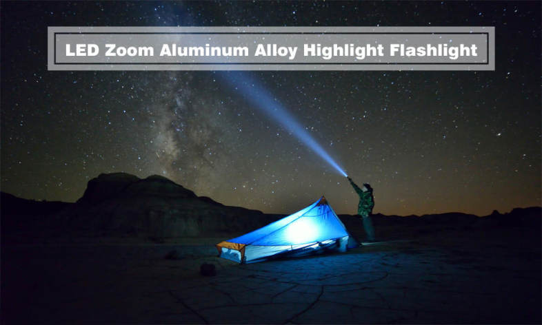 Shengfeihuo LED Zoom Aluminum Alloy Highlight Flashlight