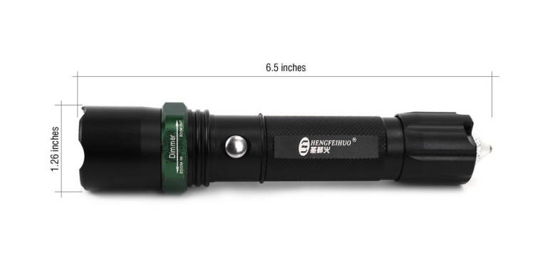 Shengfeihuo LED Zoom Aluminum Alloy Highlight Flashlight
