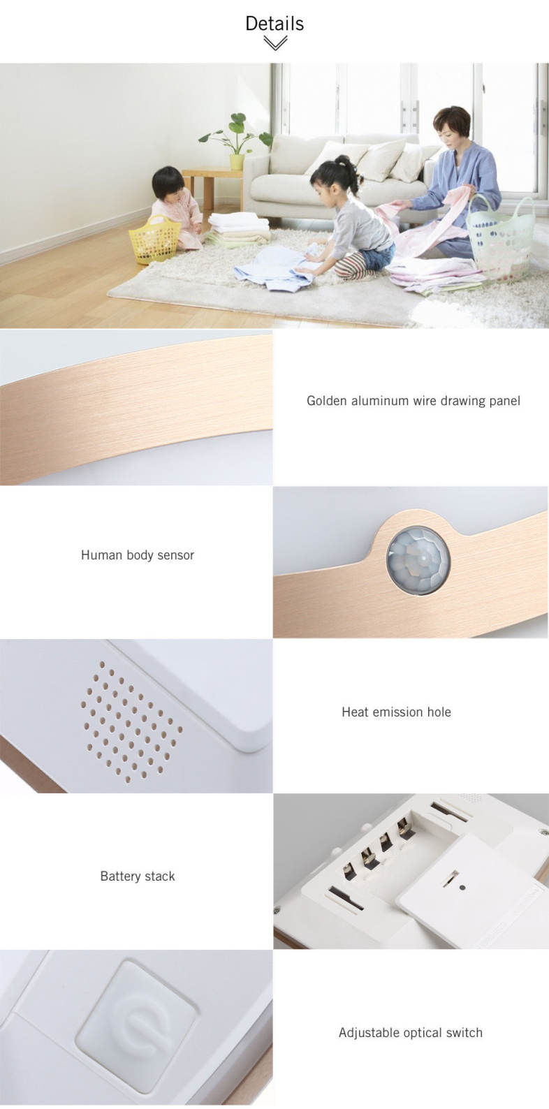 Langmeike WS01 Human Body Induction LED Night Light